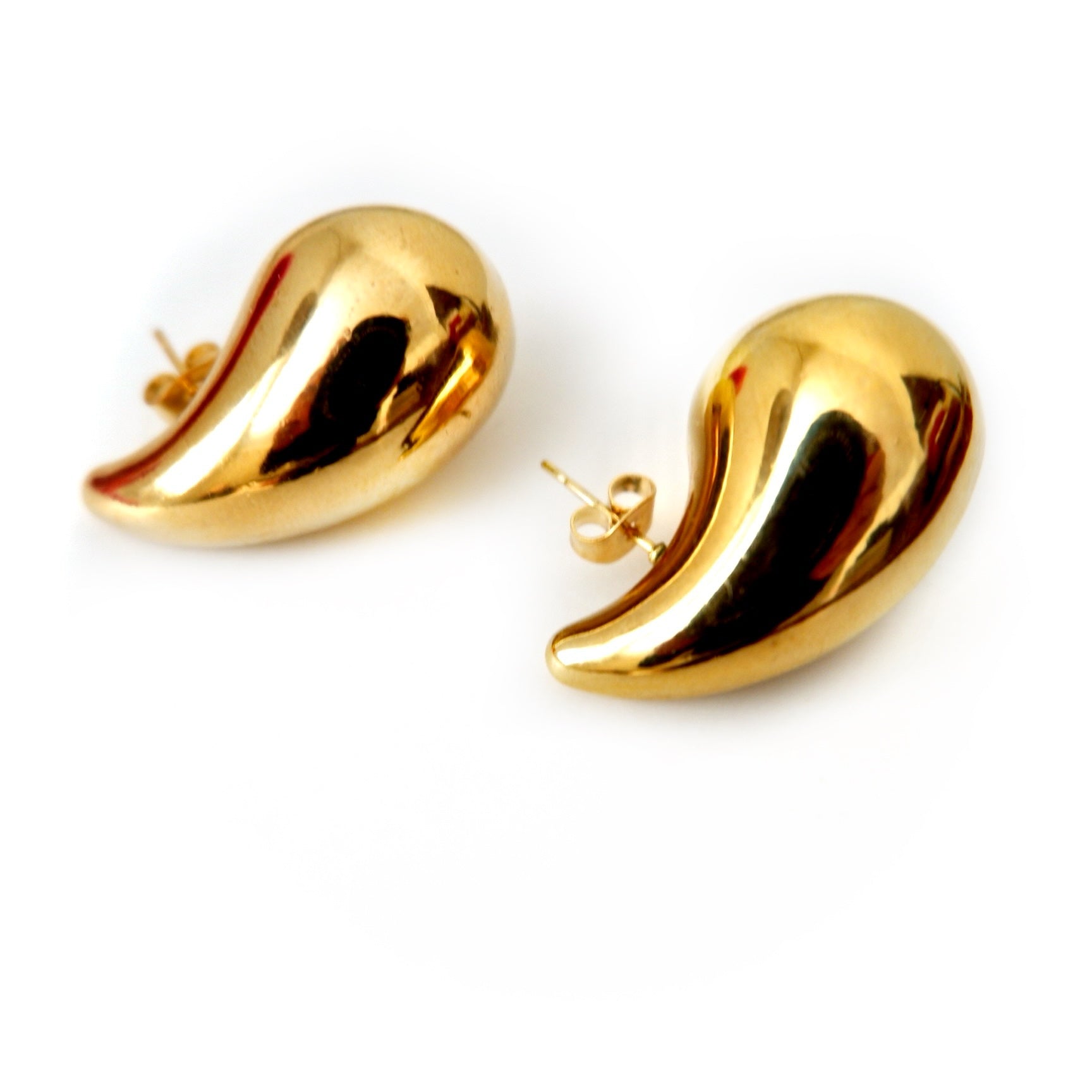 golden teardrop earrings