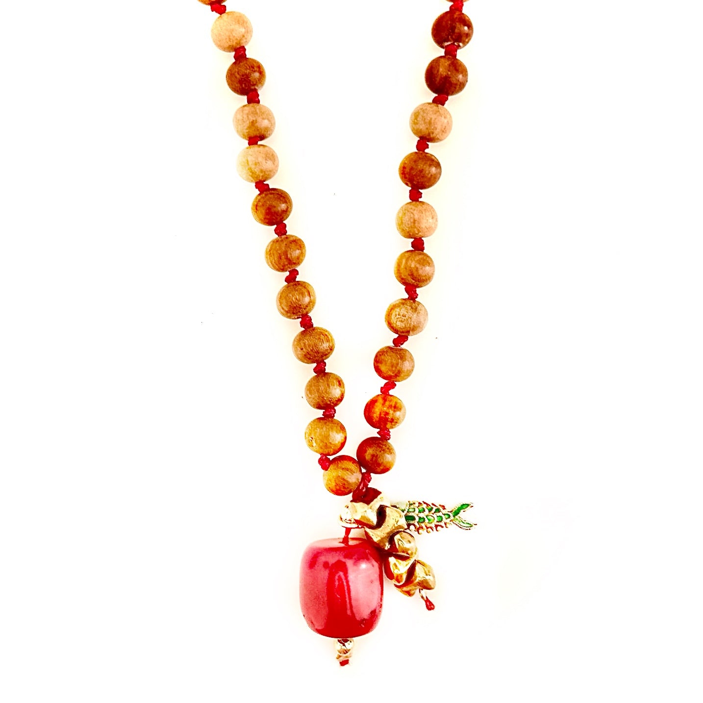 my sandalwood mala necklace