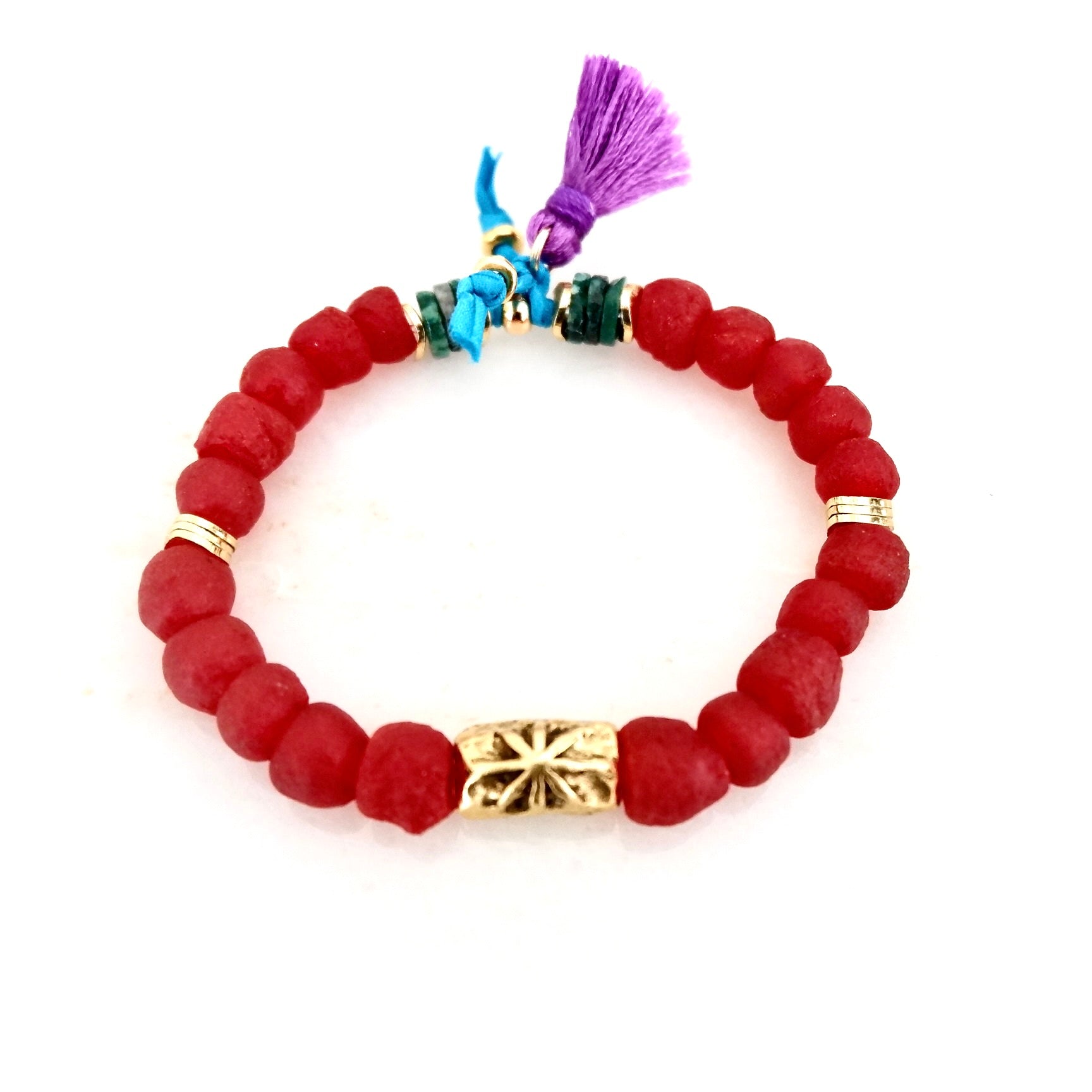 my vintage red glass bracelet