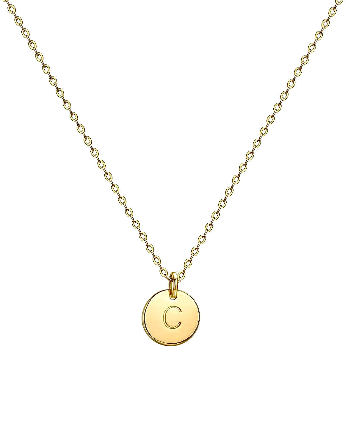dainty initial necklace