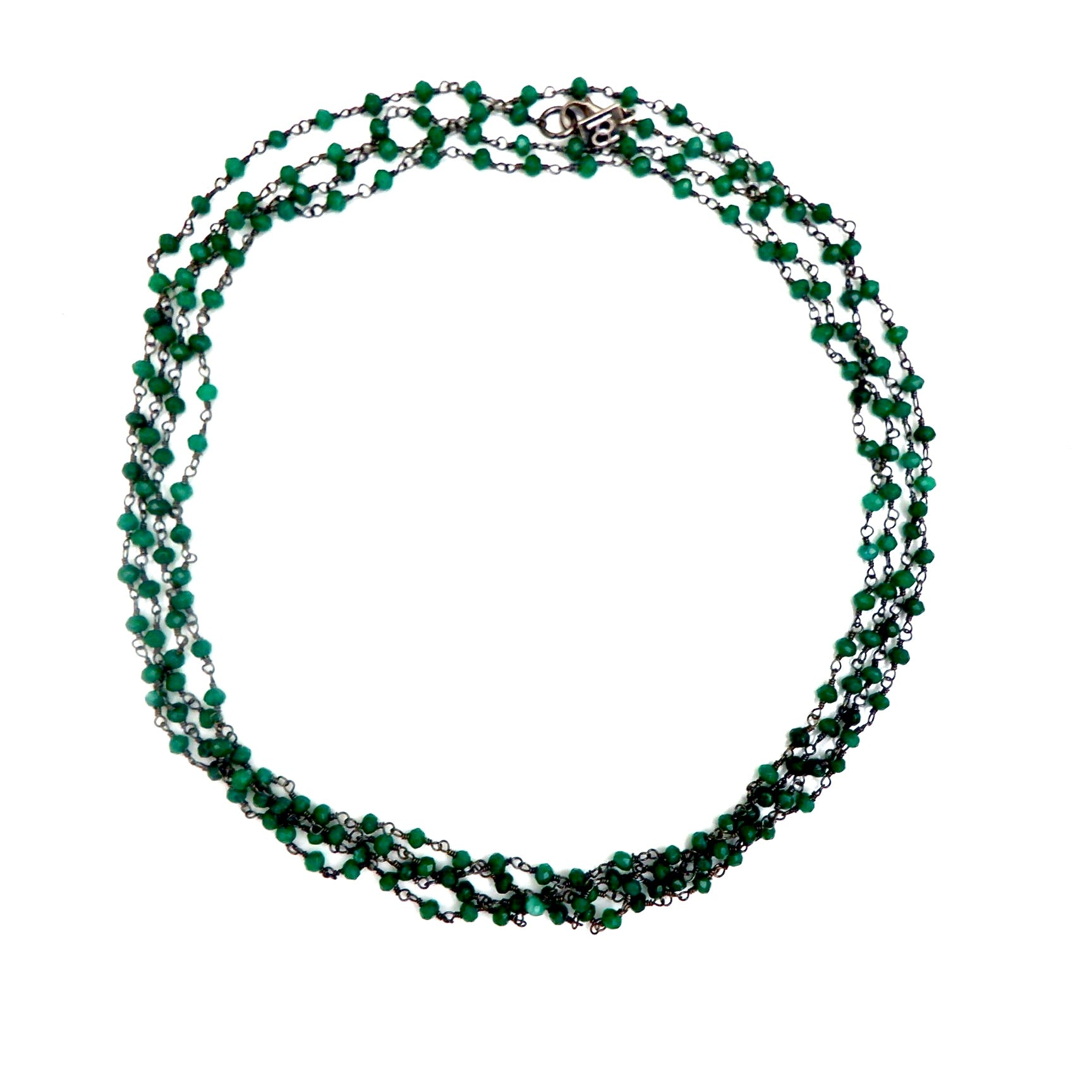 my long dainty jade chain necklace