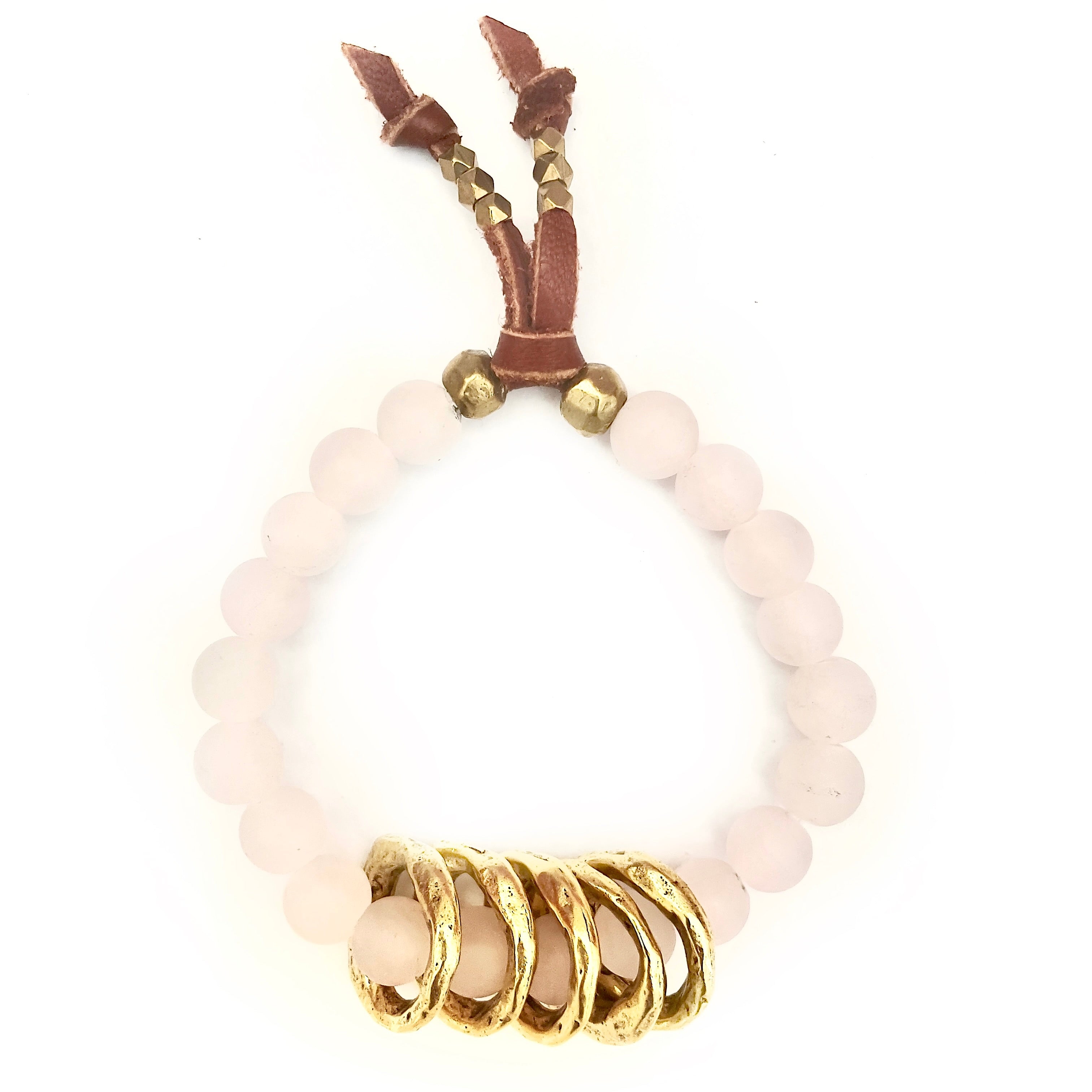 five loves rose quartz bracelet