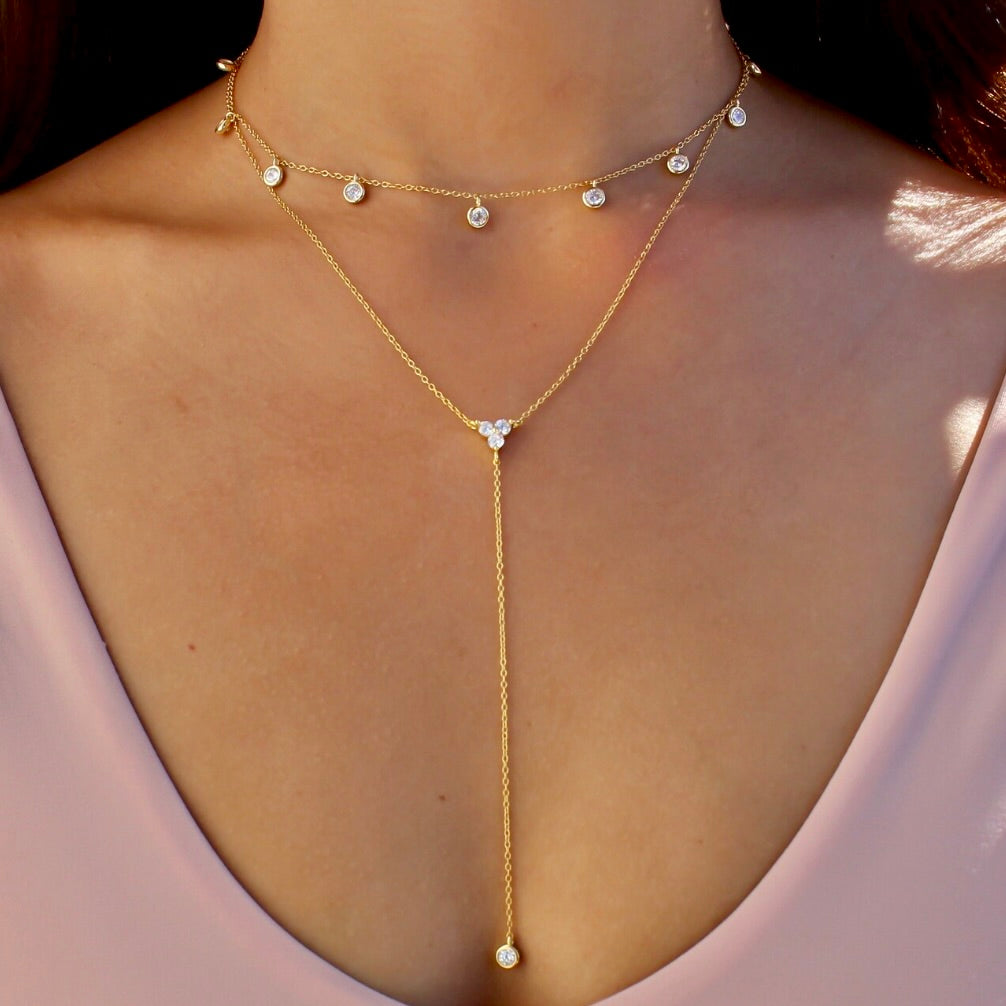 my sparkly lariat necklace