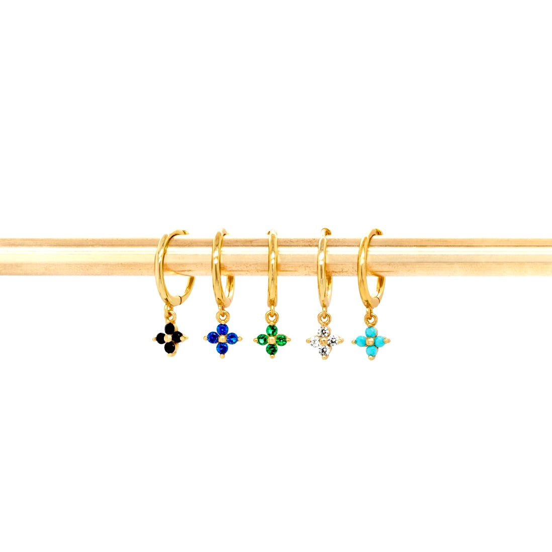 my tiny tiny clover earrings