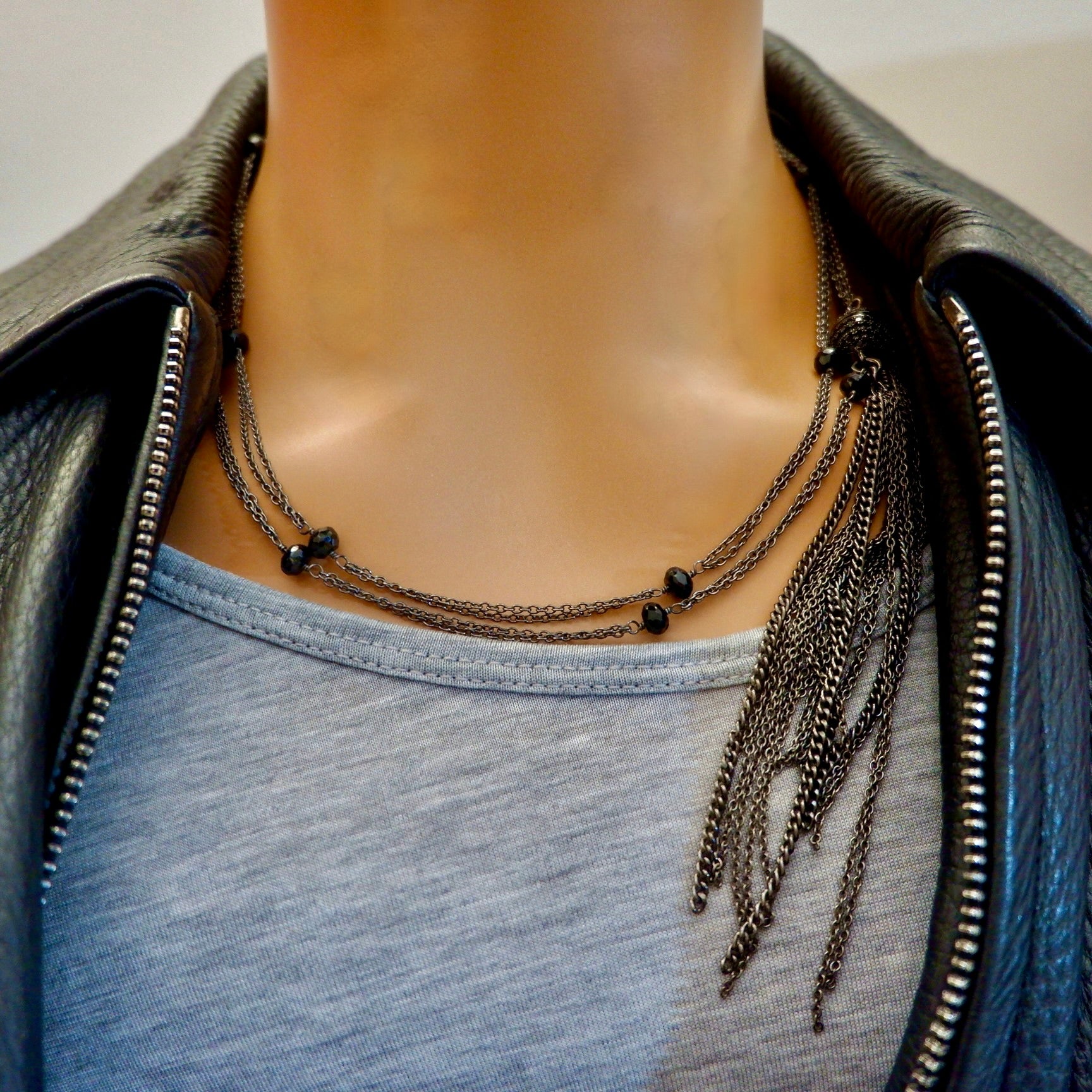 dripping chains necklace