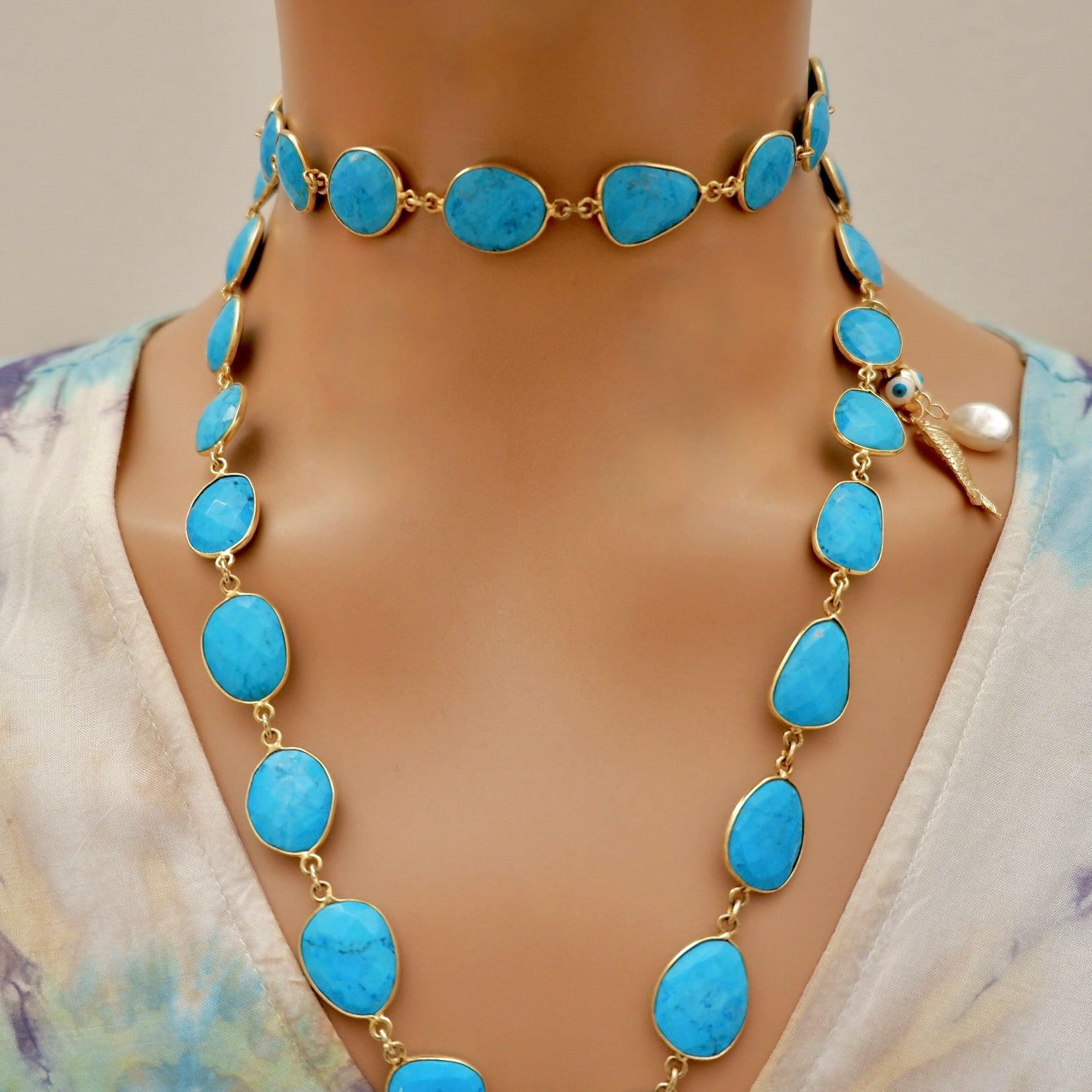 my turquoise fish necklace