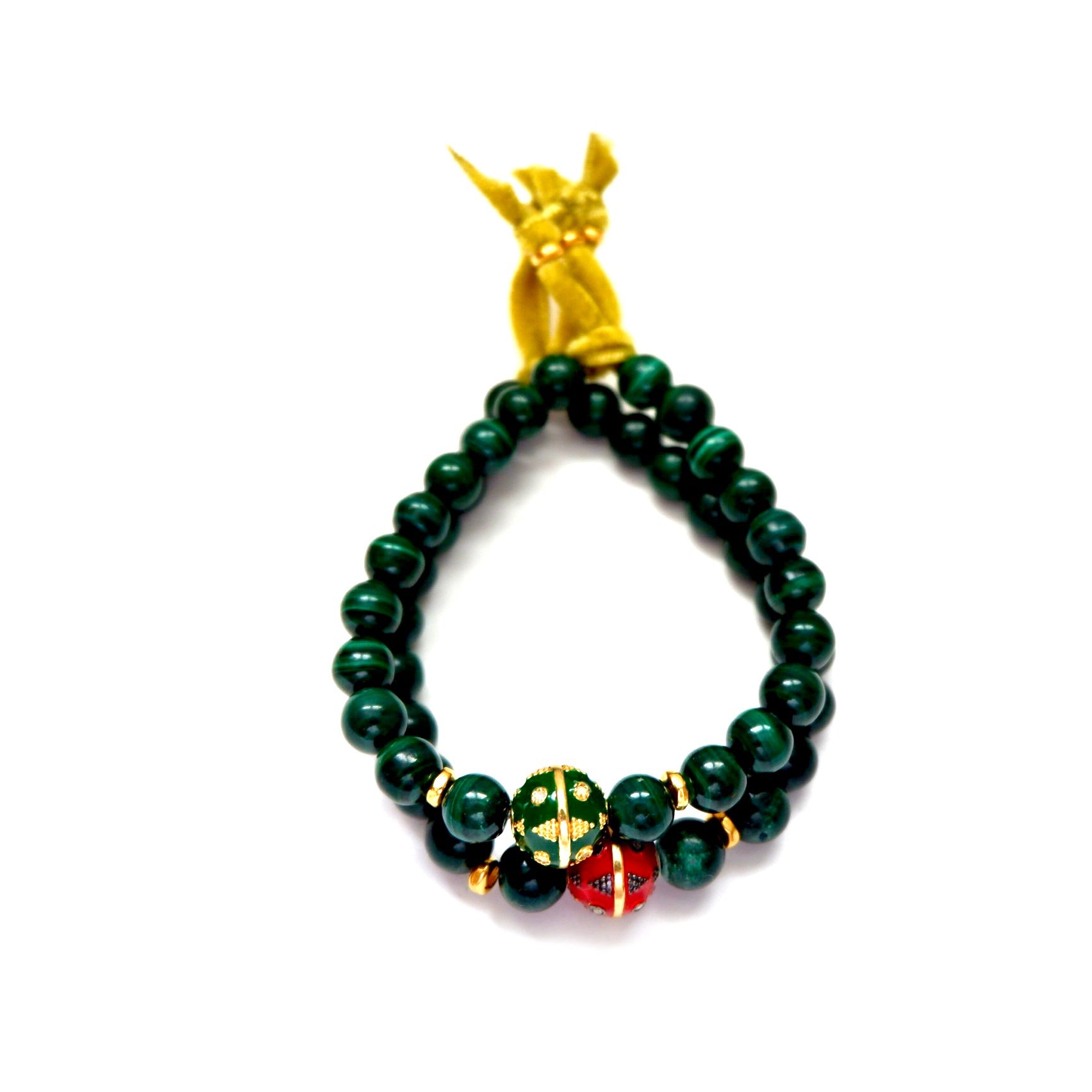 my malachite and enamel ball bracelet