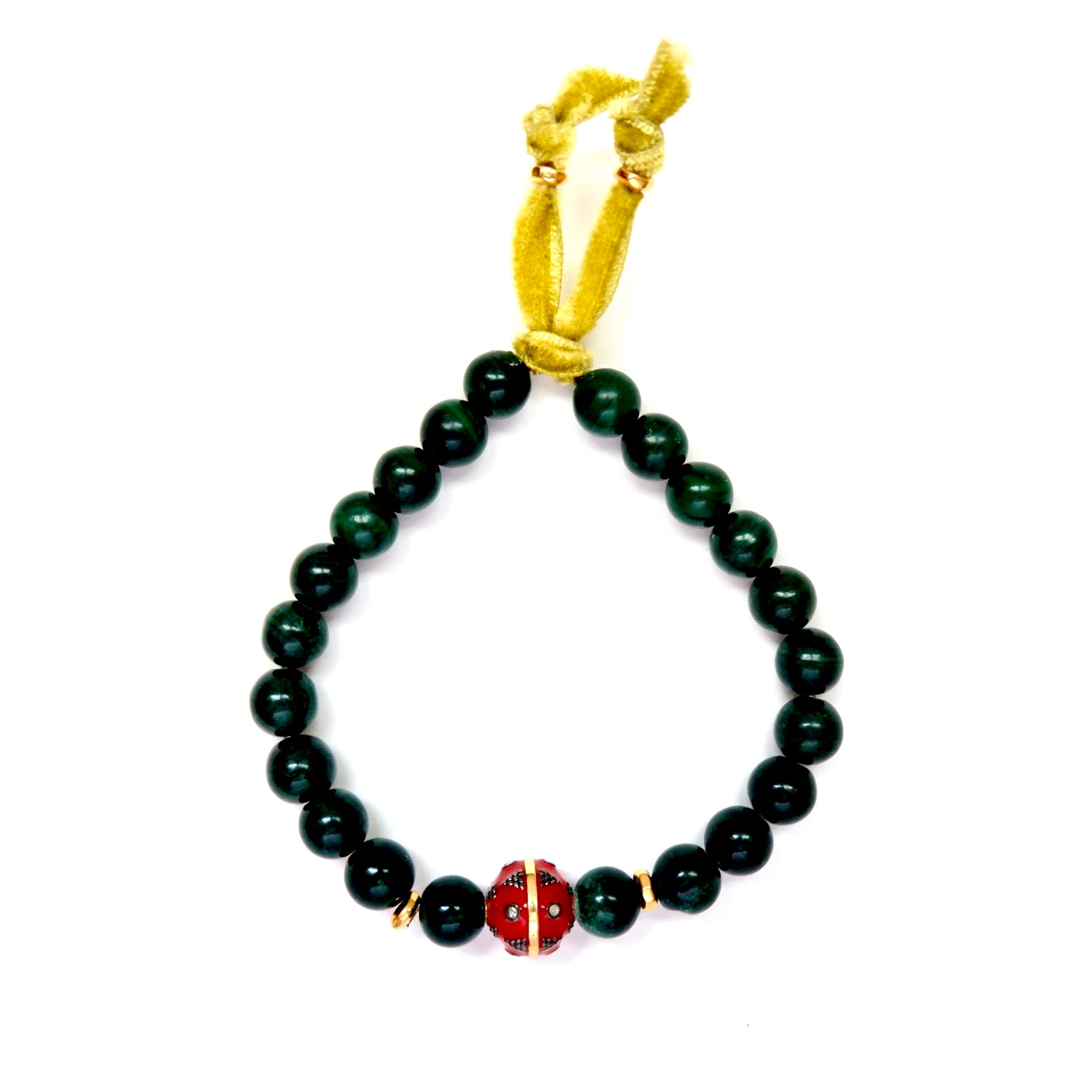 my malachite and enamel ball bracelet