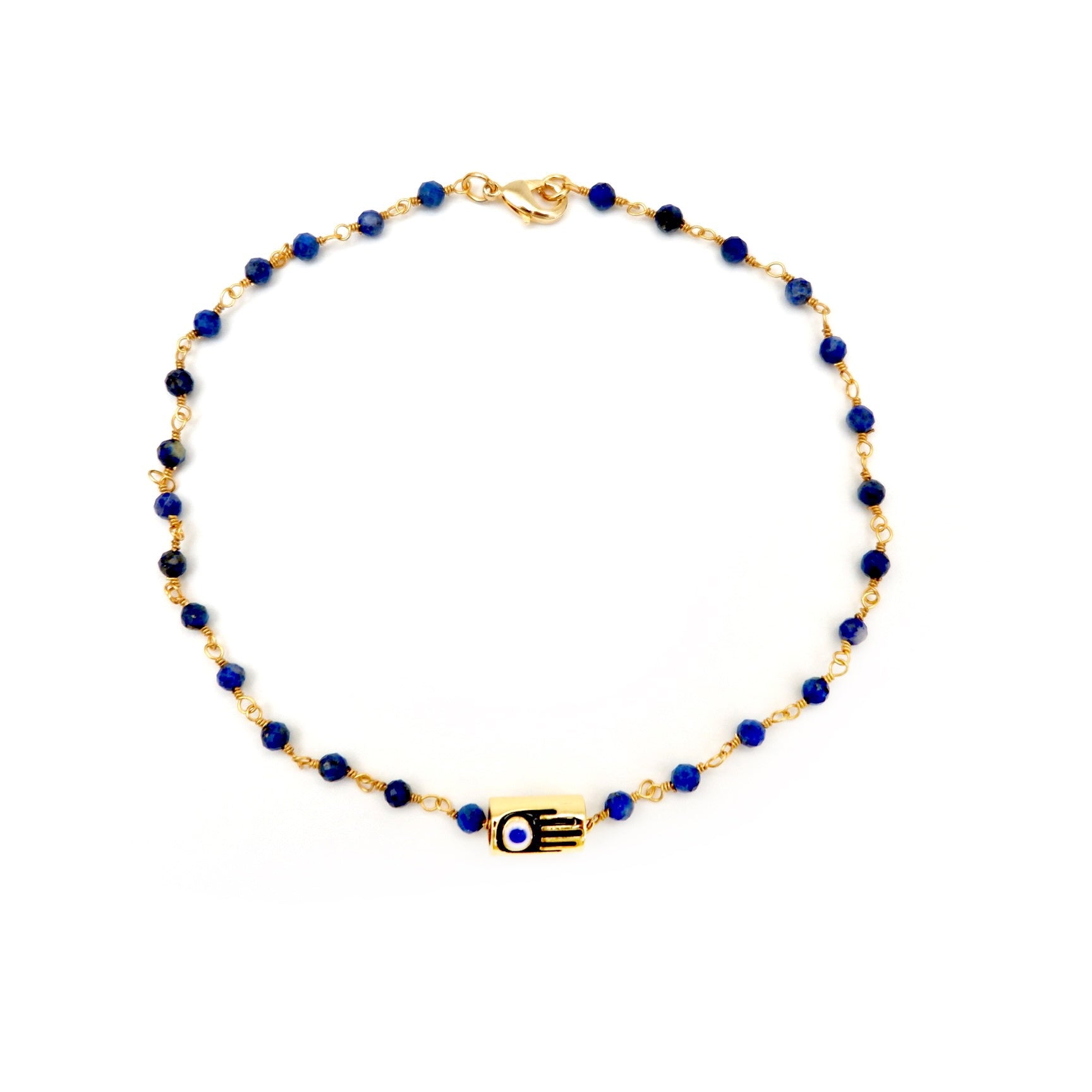 lapis eye anklet