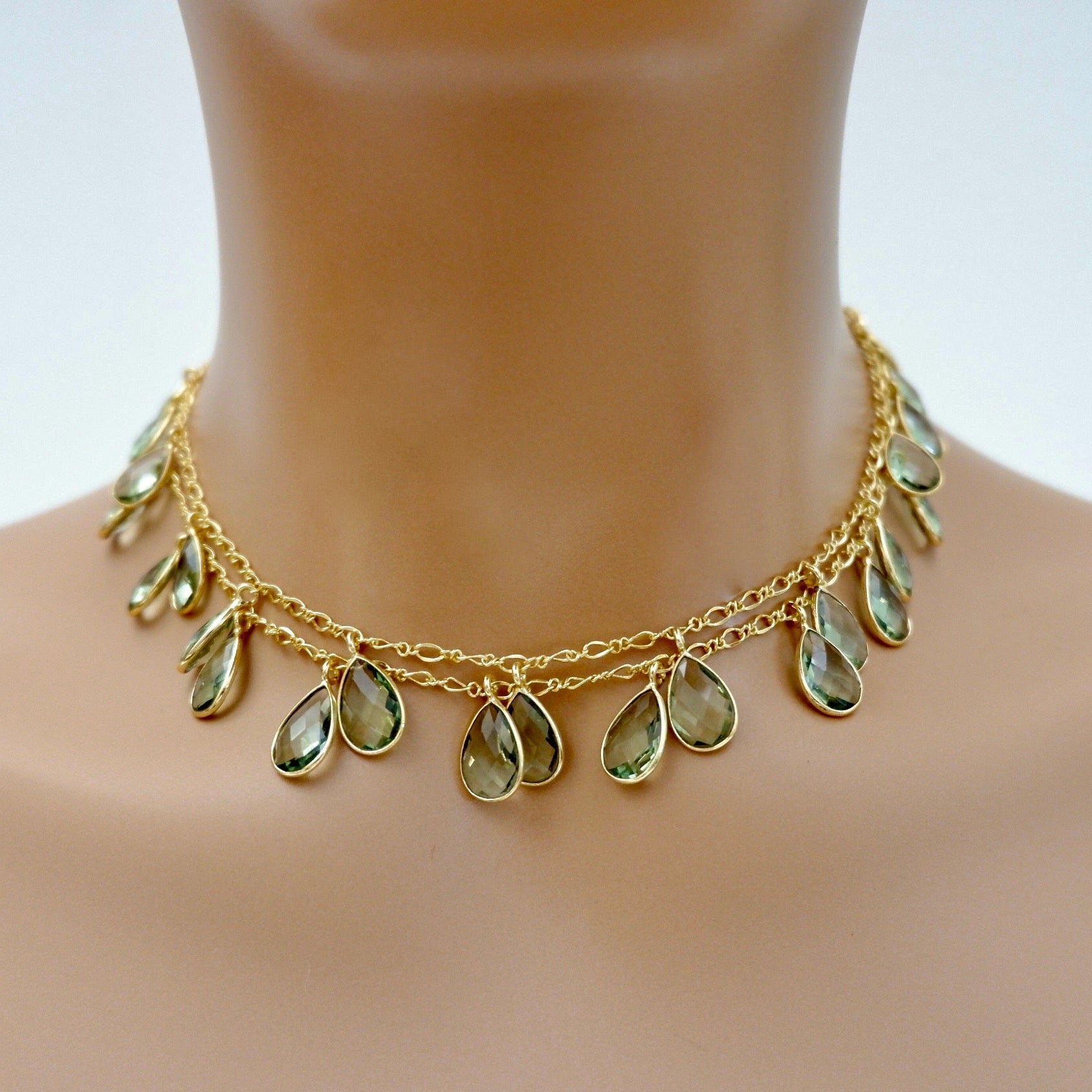 citrine sweet drops necklace