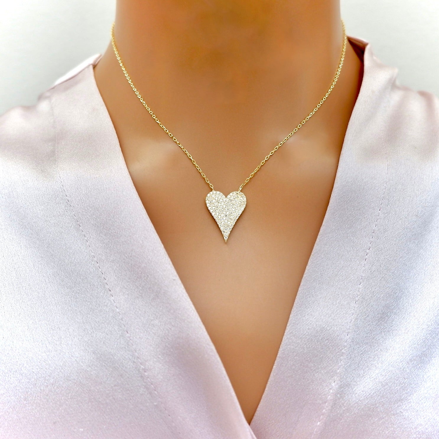 my sparkle heart necklace