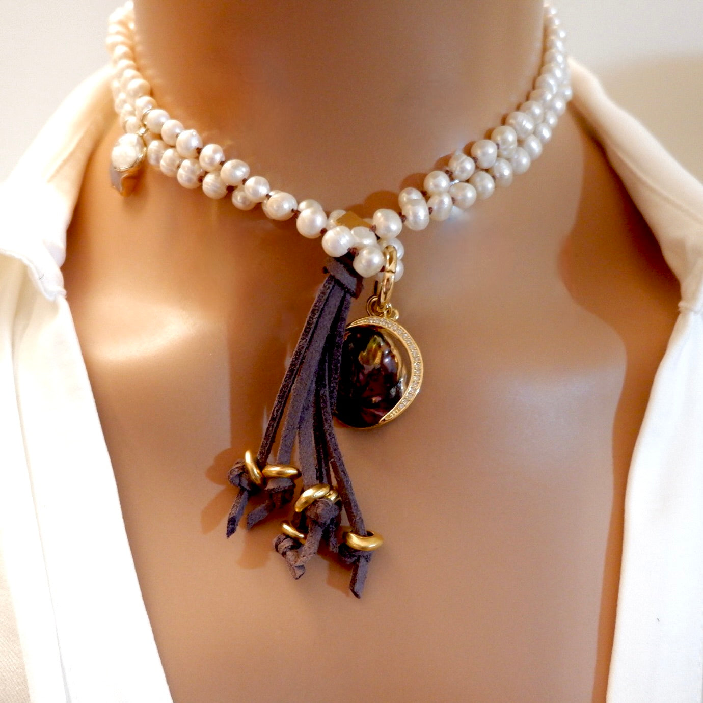 my stylish pearl necklace