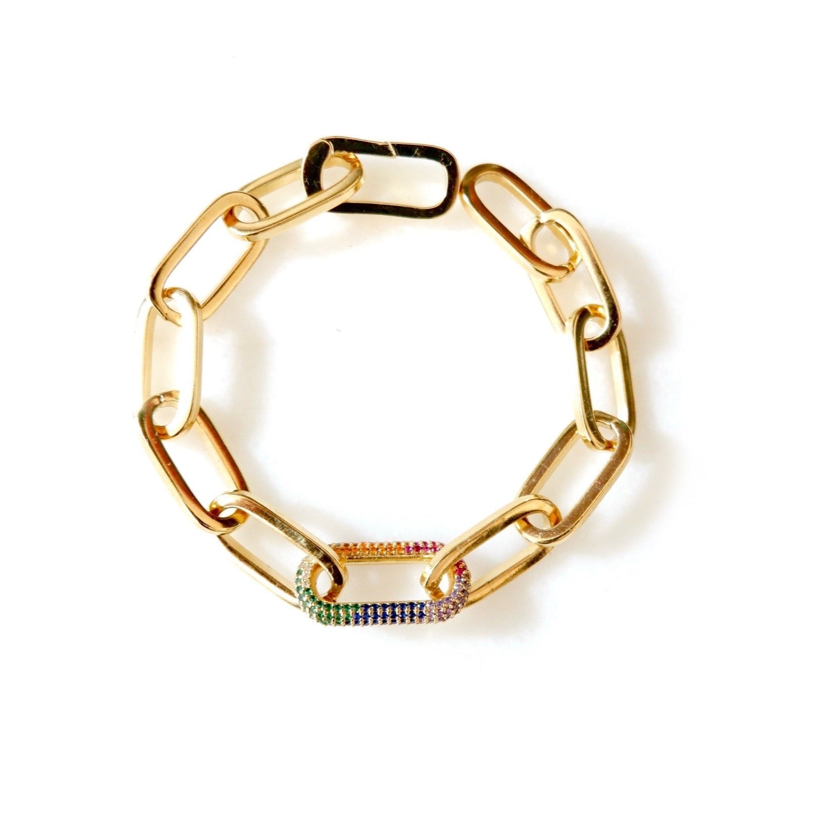 gold rainbow bracelet