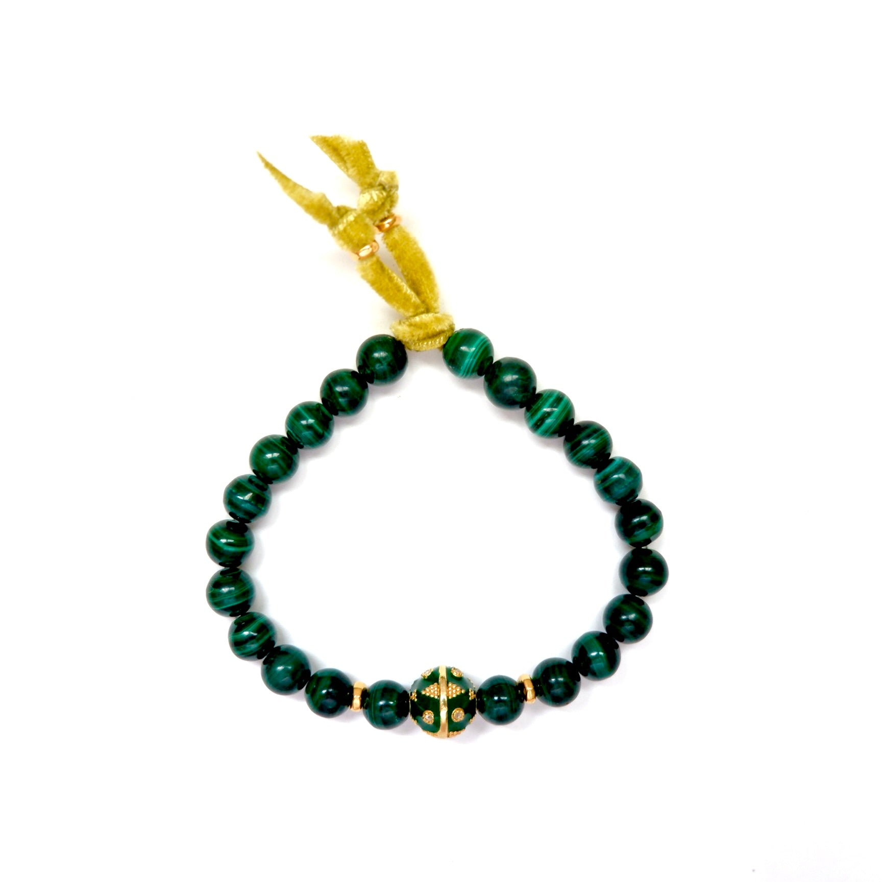 my malachite and enamel ball bracelet