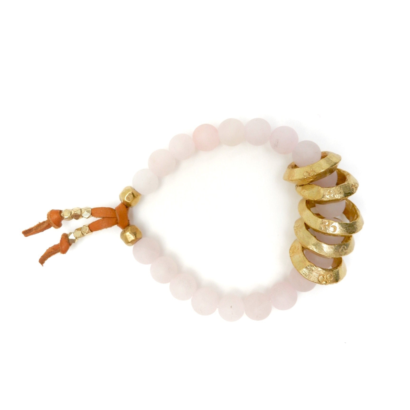 five loves rose quartz bracelet