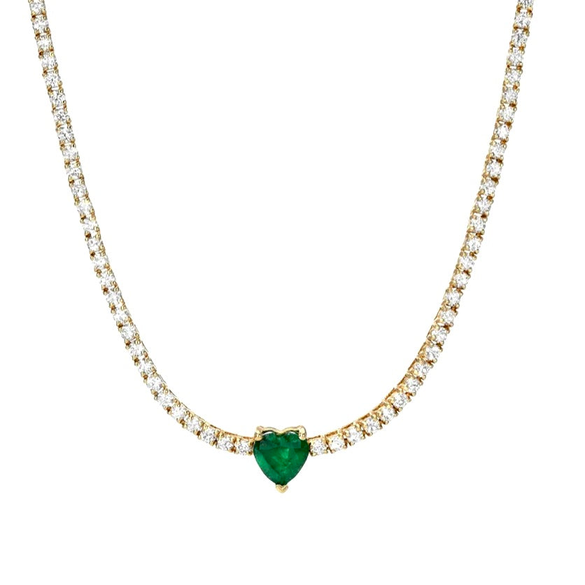 my emerald heart tennis choker
