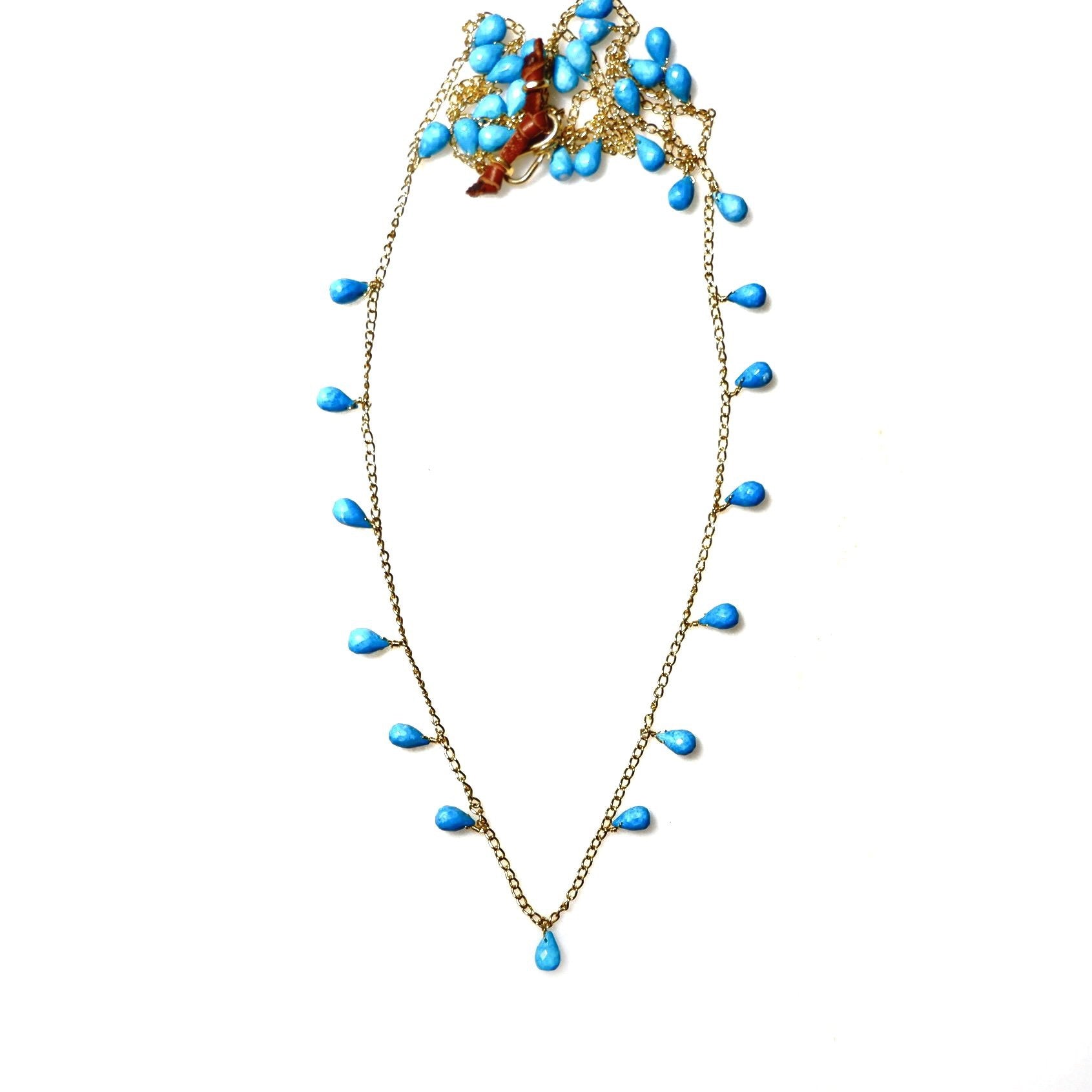 turquoise drops necklace