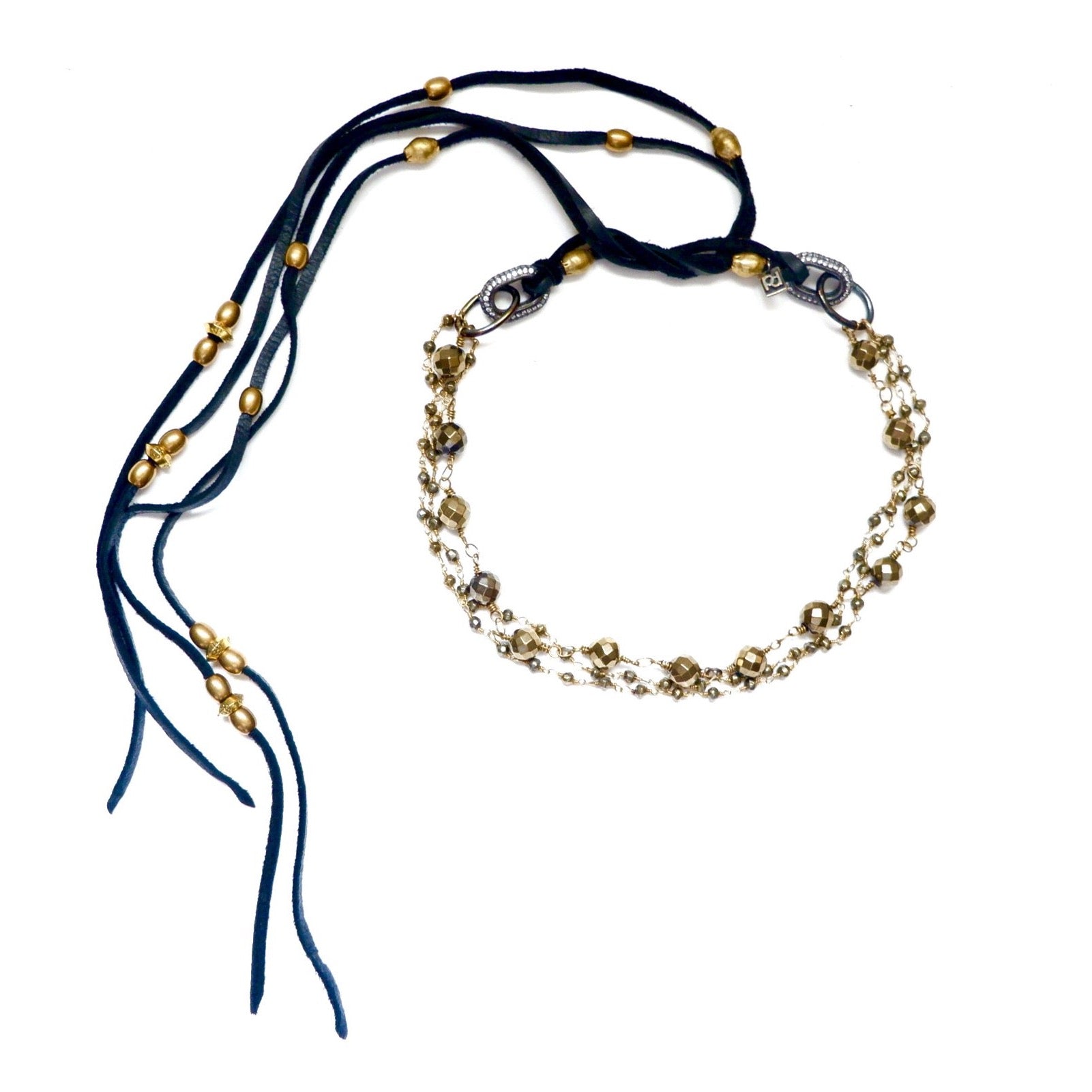 pyrite lover choker necklace