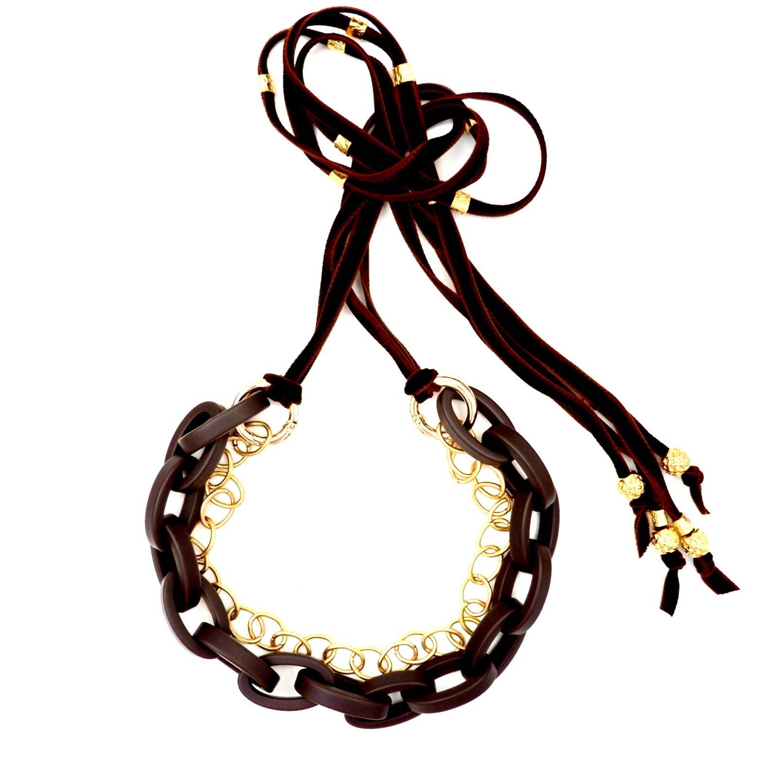brown links necklace