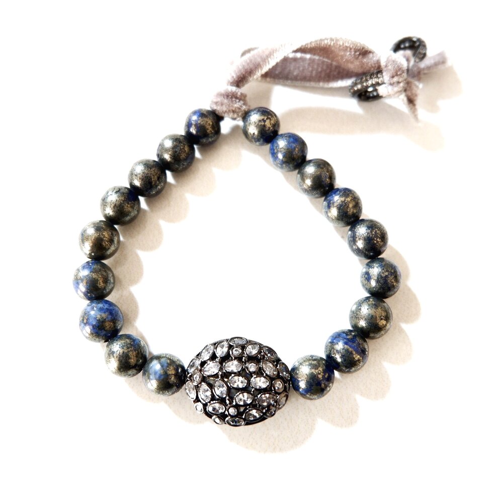 blu pyrite bling bracelet