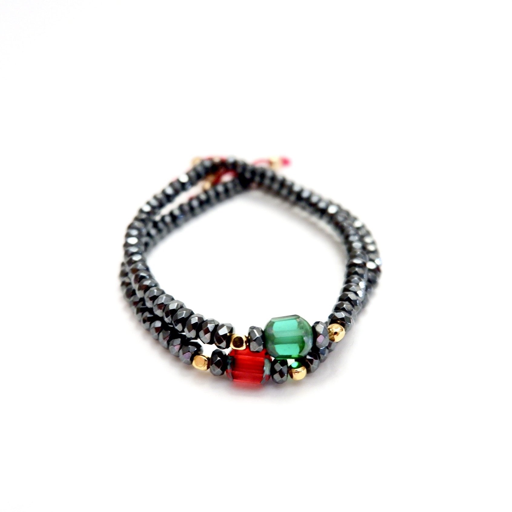 pyrite twin set bracelets