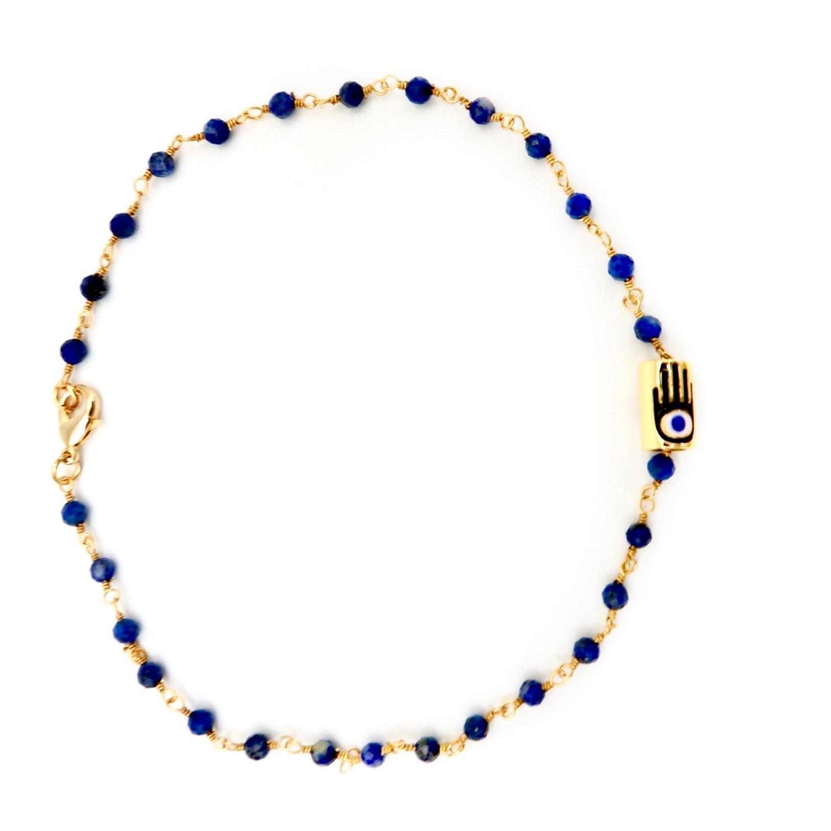 lapis eye anklet