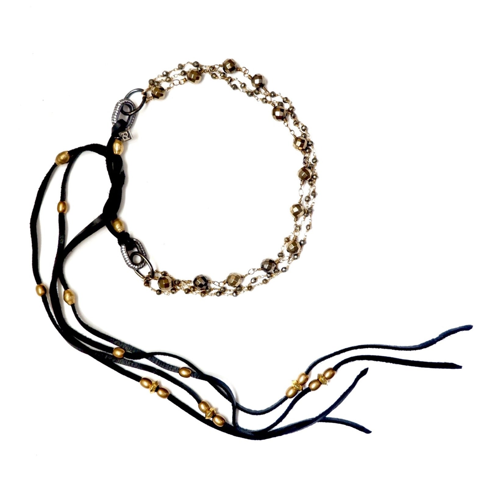 pyrite lover choker necklace