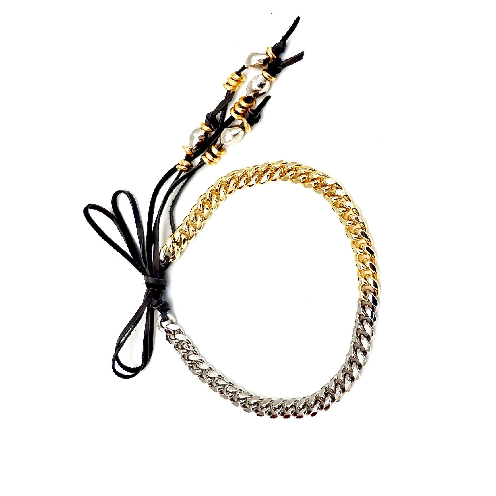 two tone cuban choker