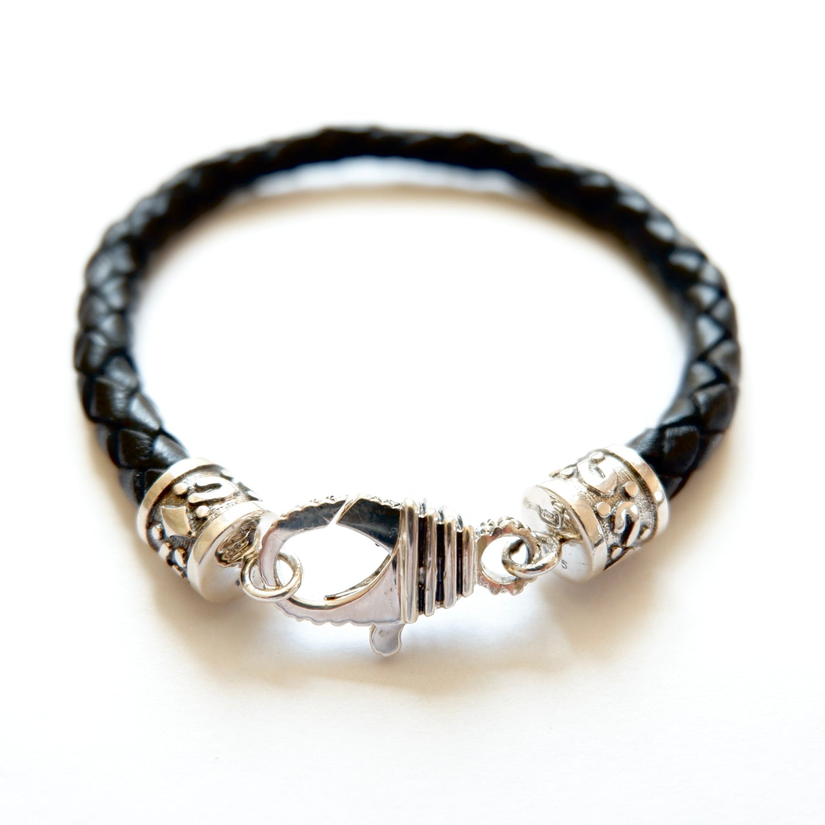 woven black mens bracelet