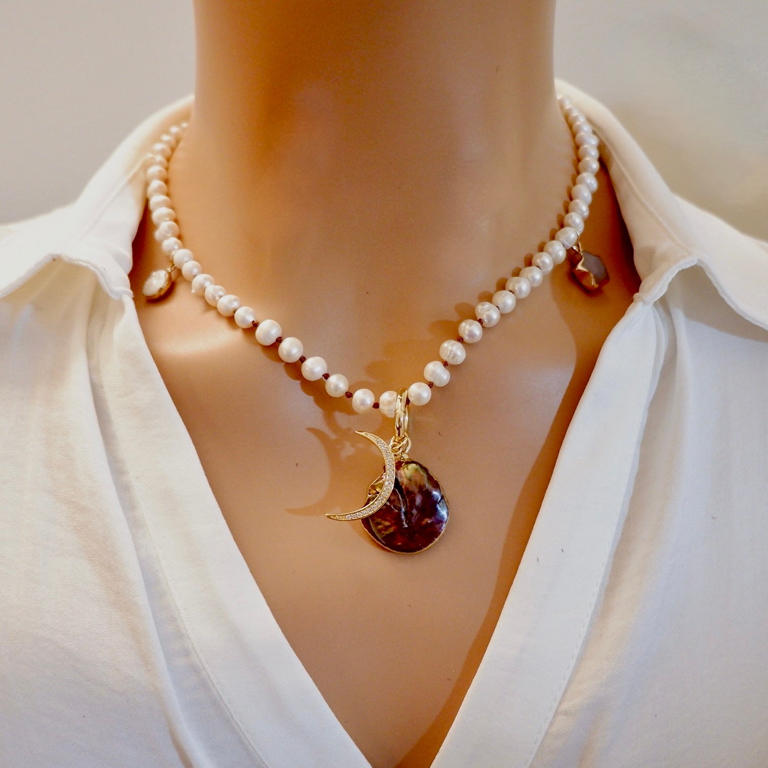 my stylish pearl necklace