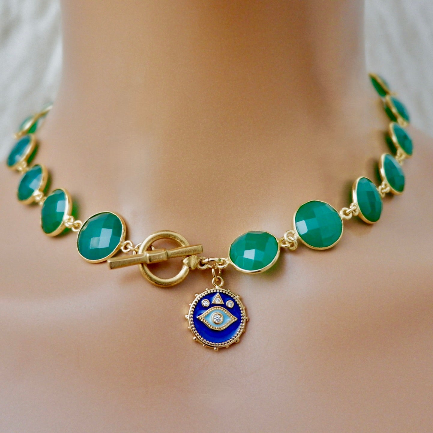 love my short agate necklace