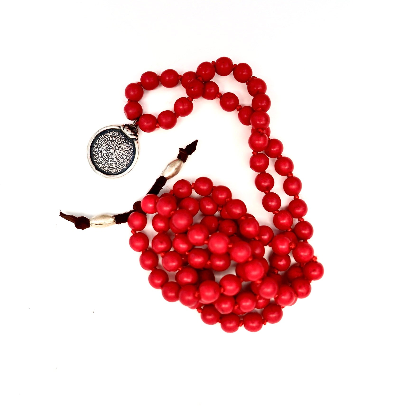 vintage tibetan wheel mens necklace