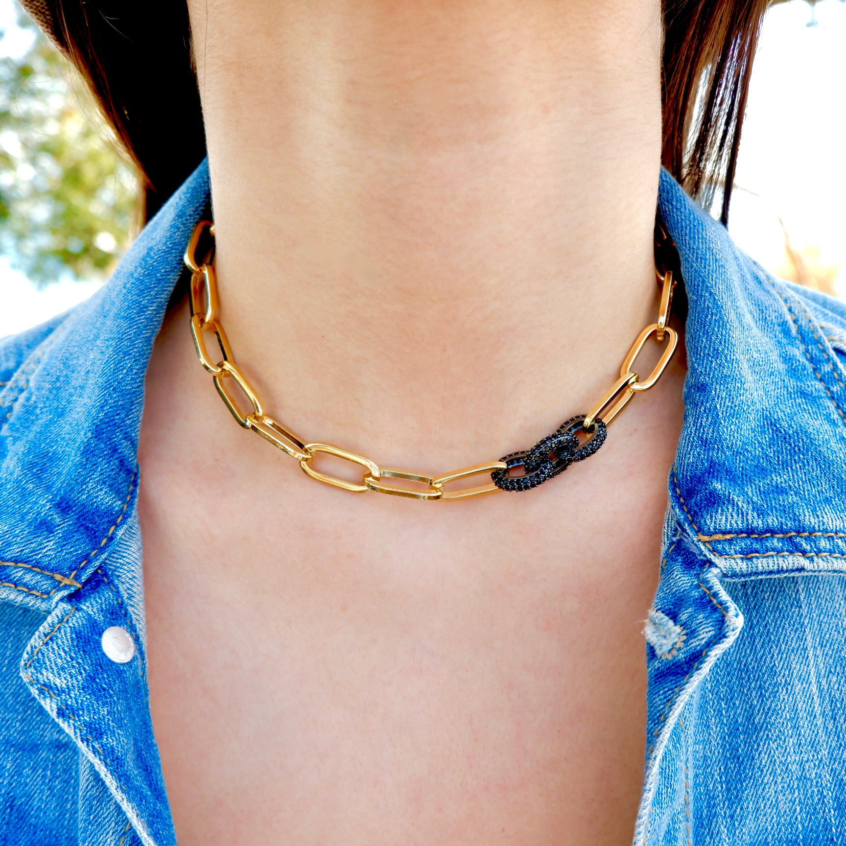 italian link choker bracelet
