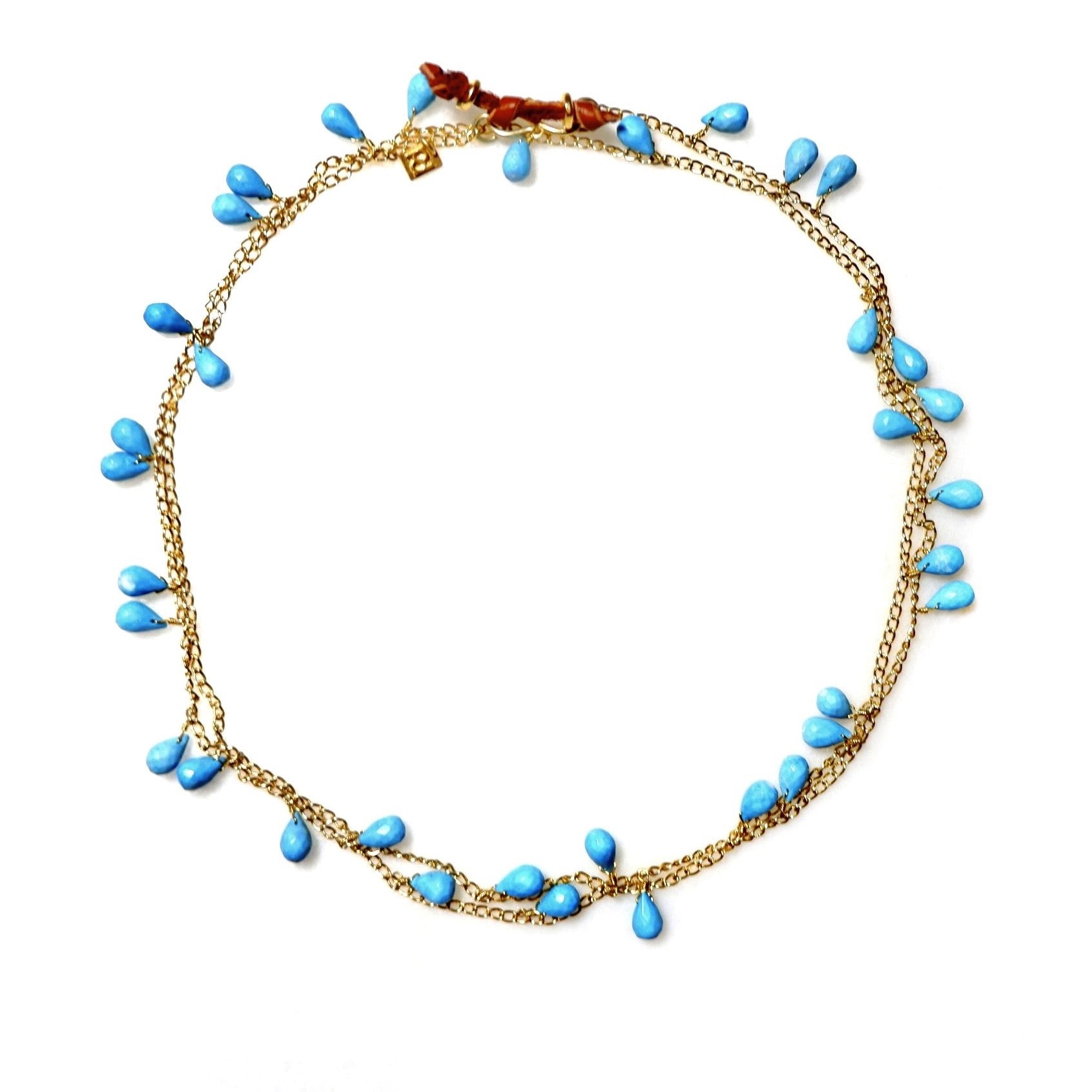 turquoise drops necklace