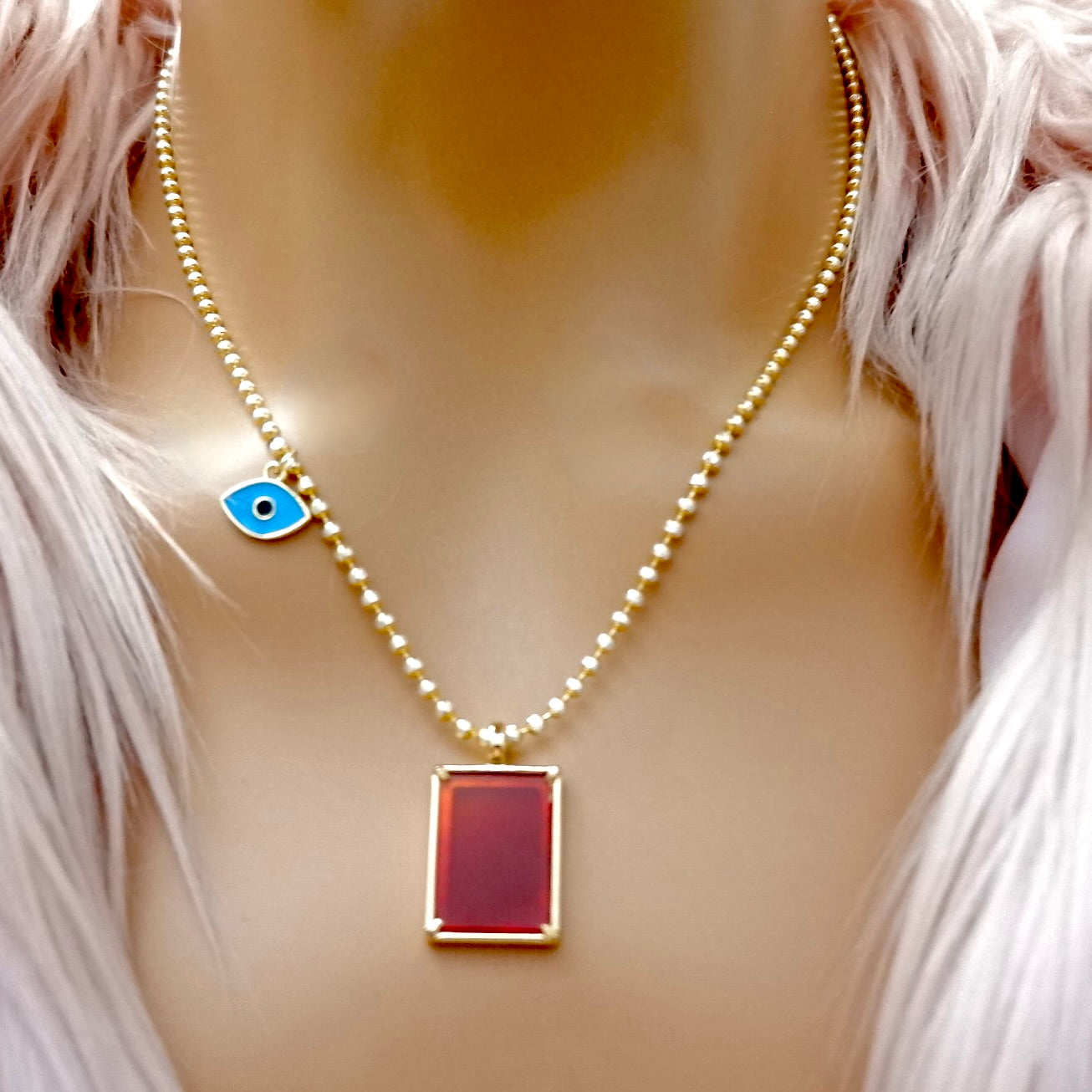 carnelian pendant necklace