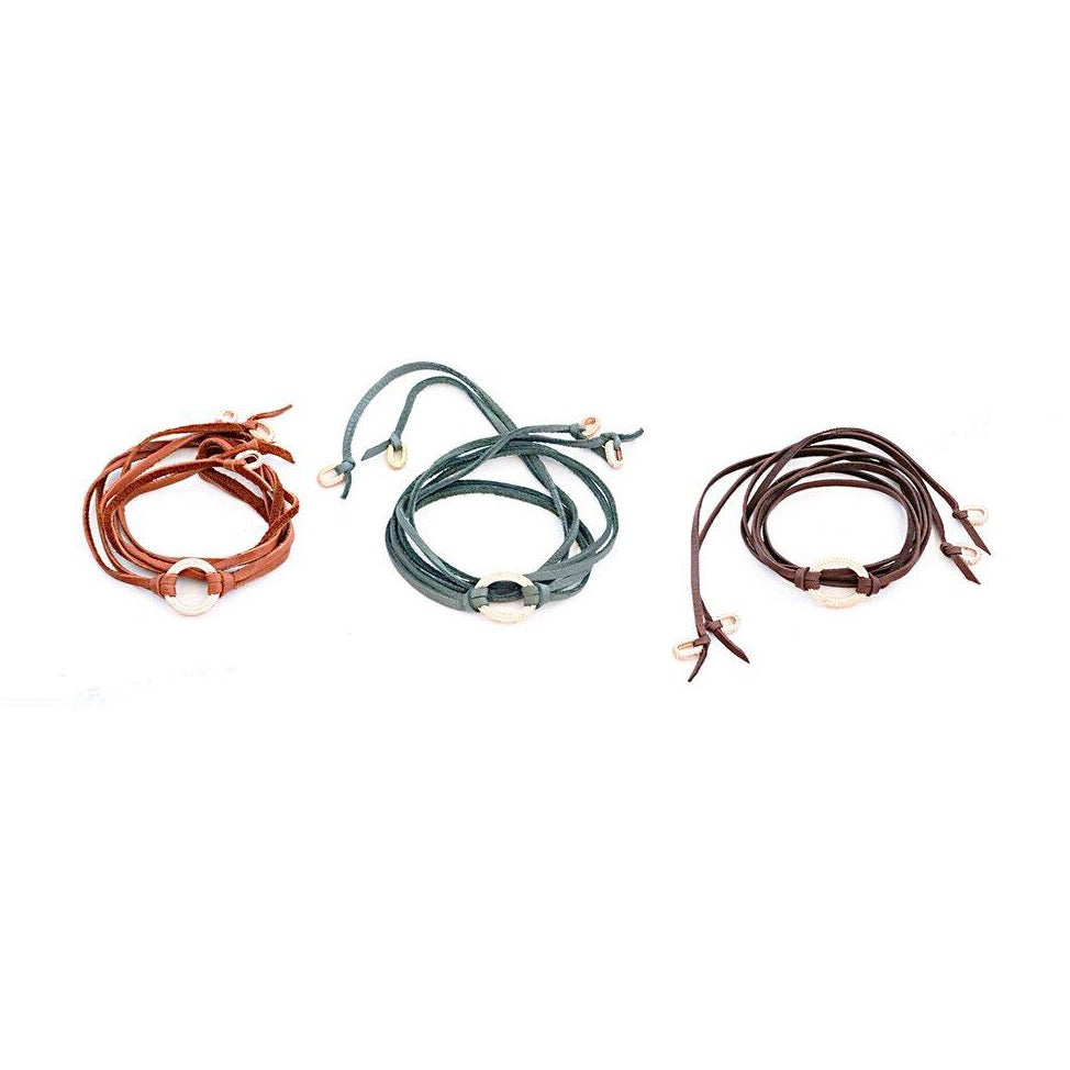 pd red leather choker