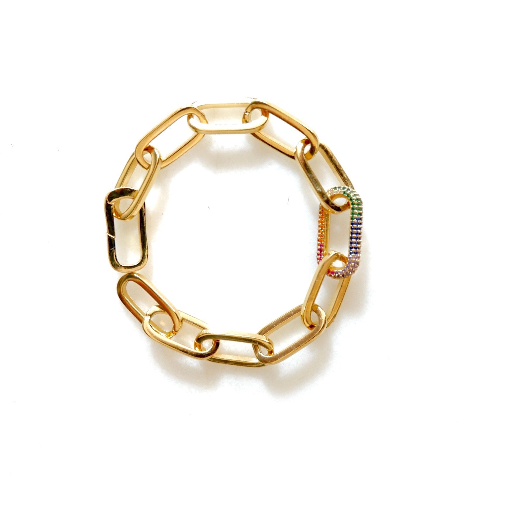 gold rainbow bracelet