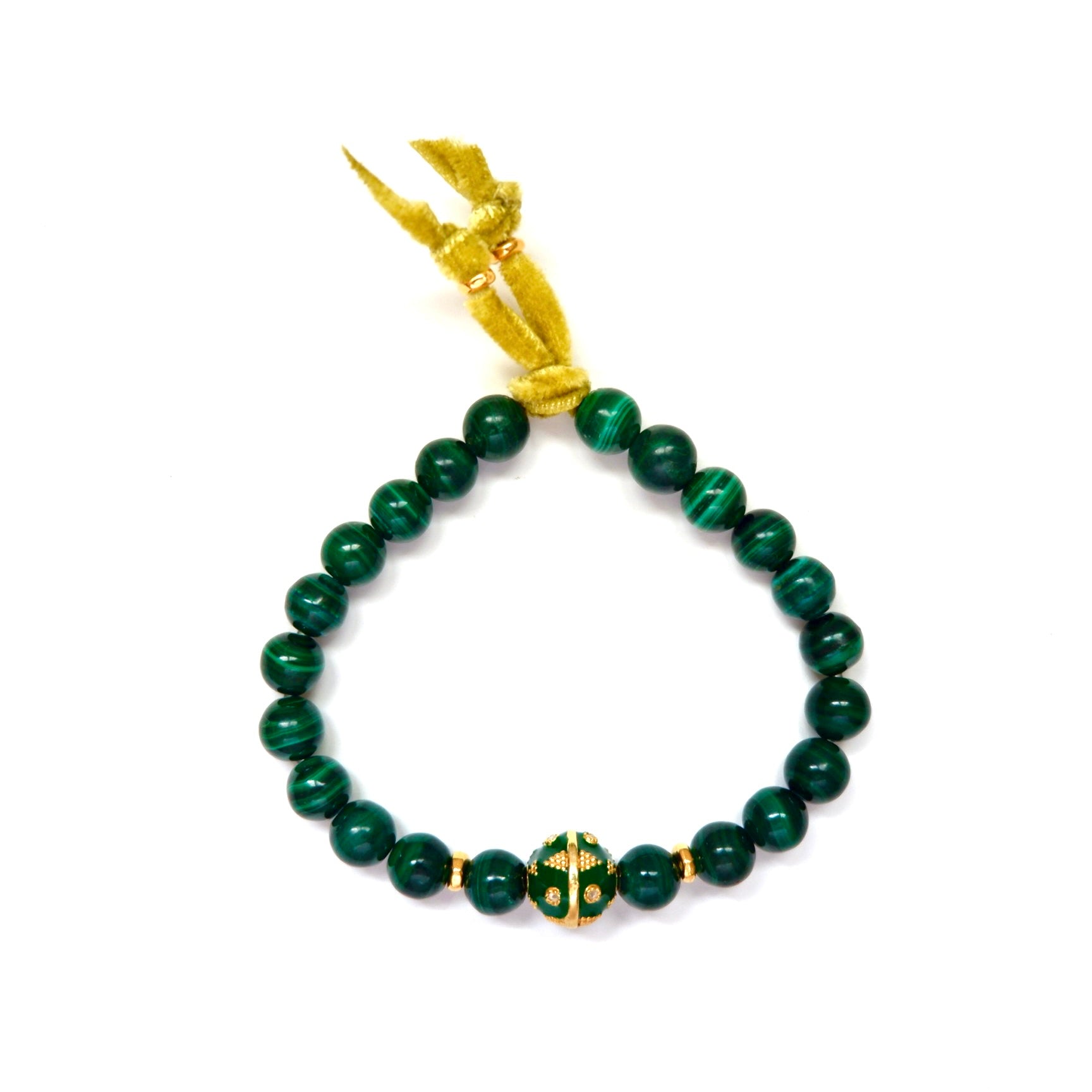 my malachite and enamel ball bracelet