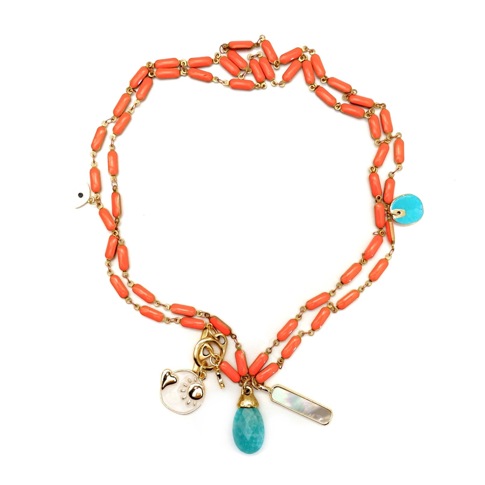 my vintage orange necklace