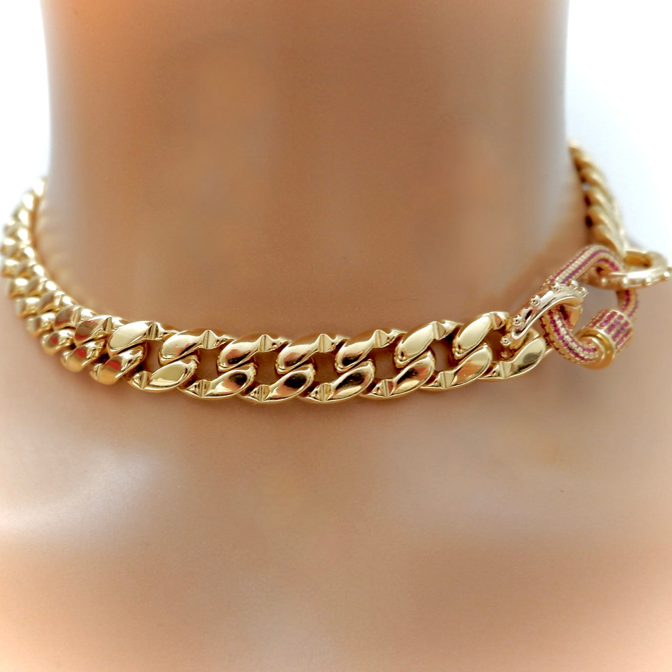 stylish cuban choker necklace