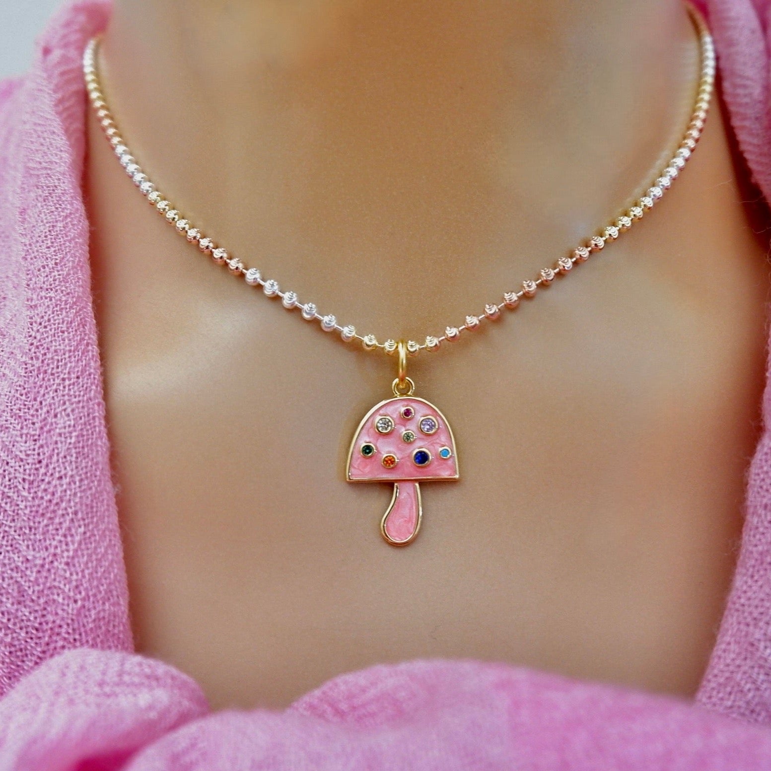 my magic mushroom necklace