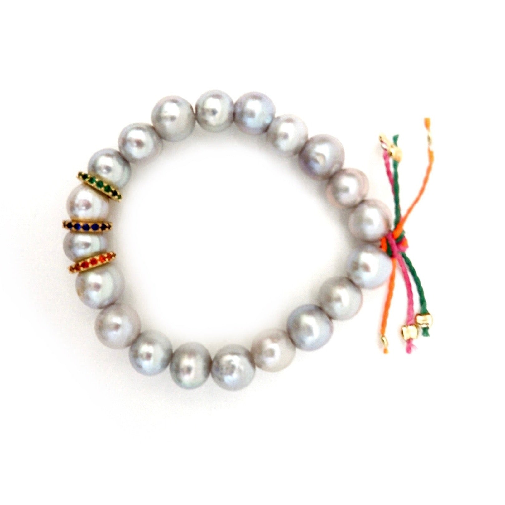 happy gray pearls bracelet