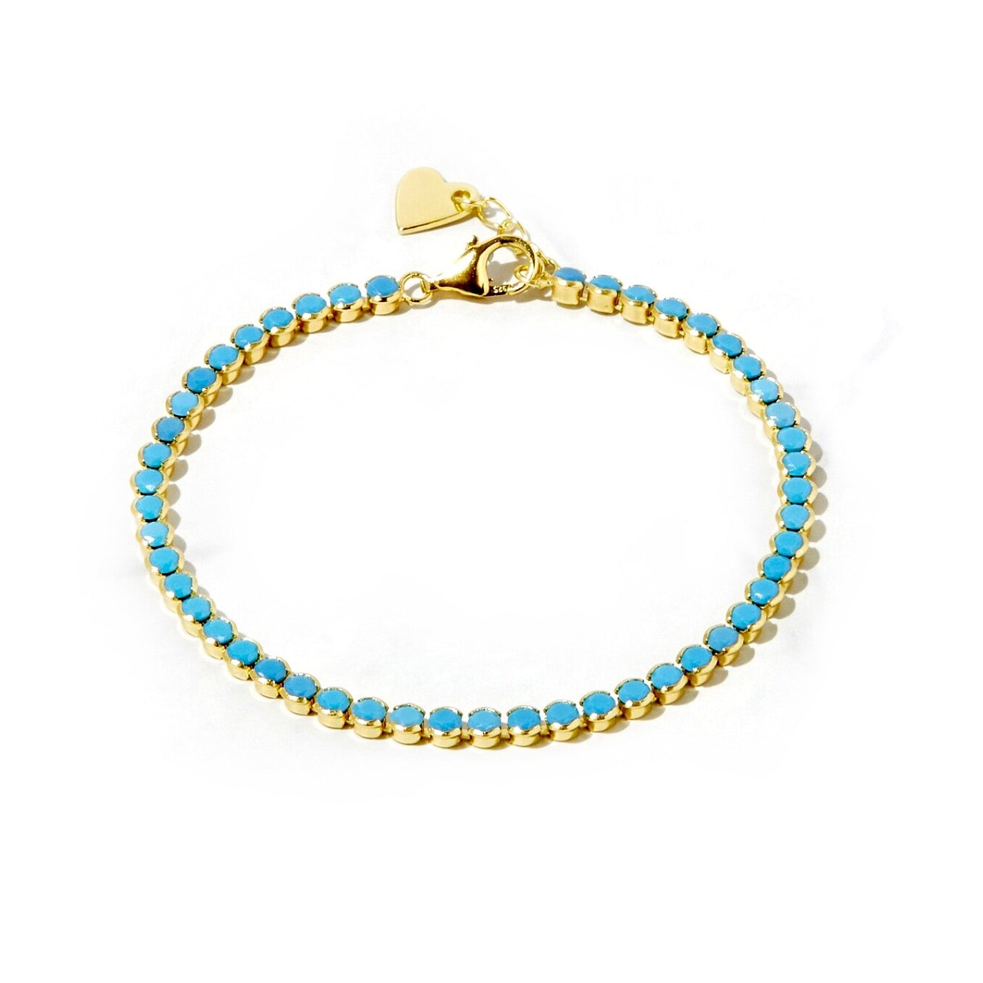 turquoise chain anklet
