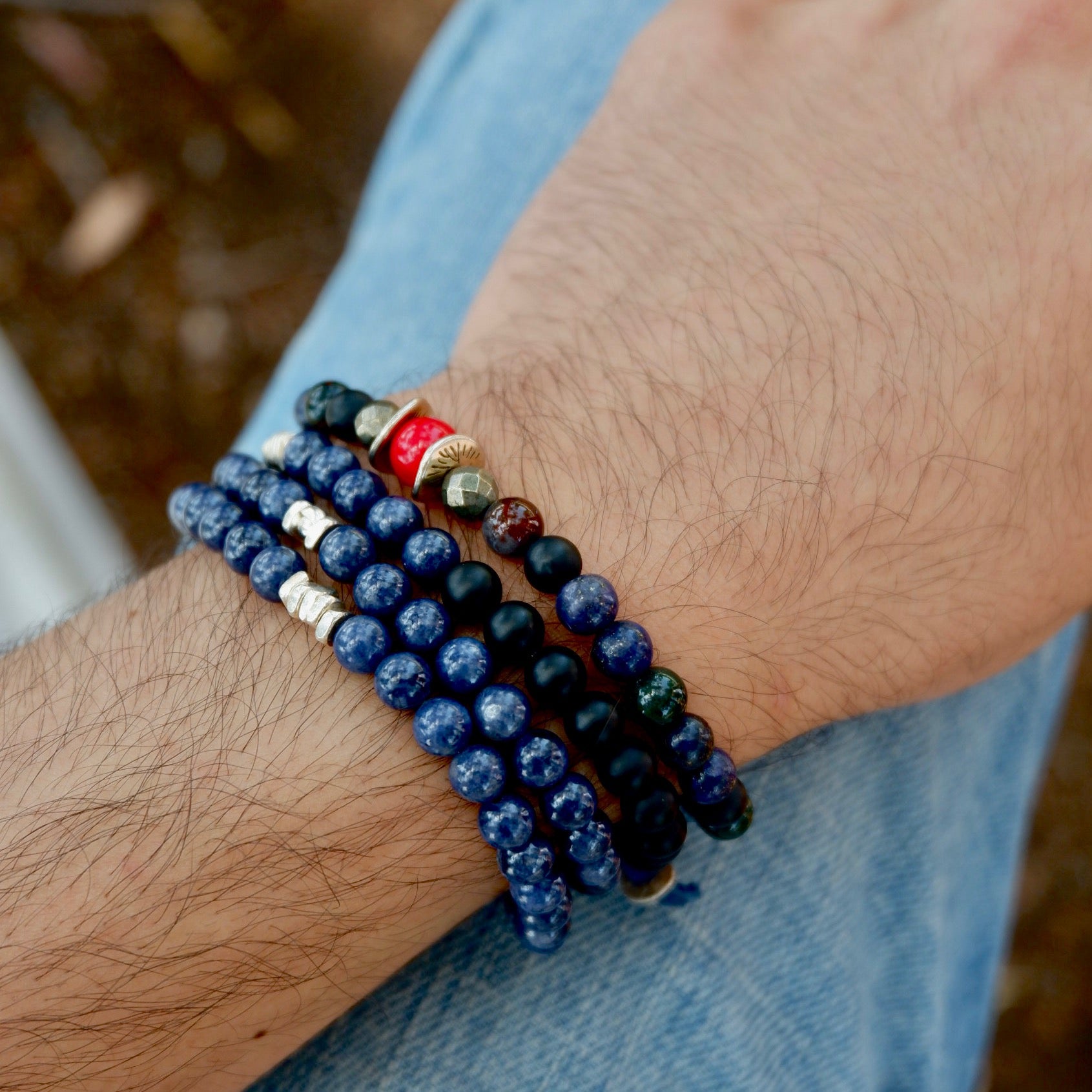 lazuli pirate mens bracelet