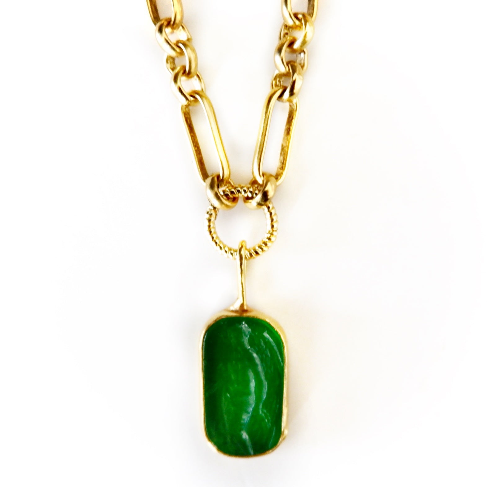 aphrodite intaglio enamel necklace