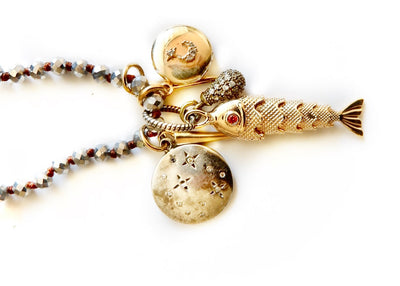 vintage charm pack necklace
