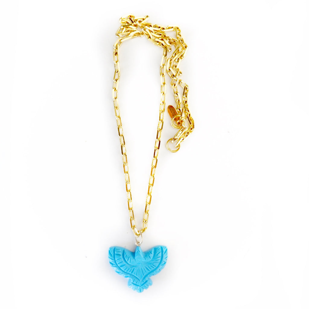 free blue bird necklace