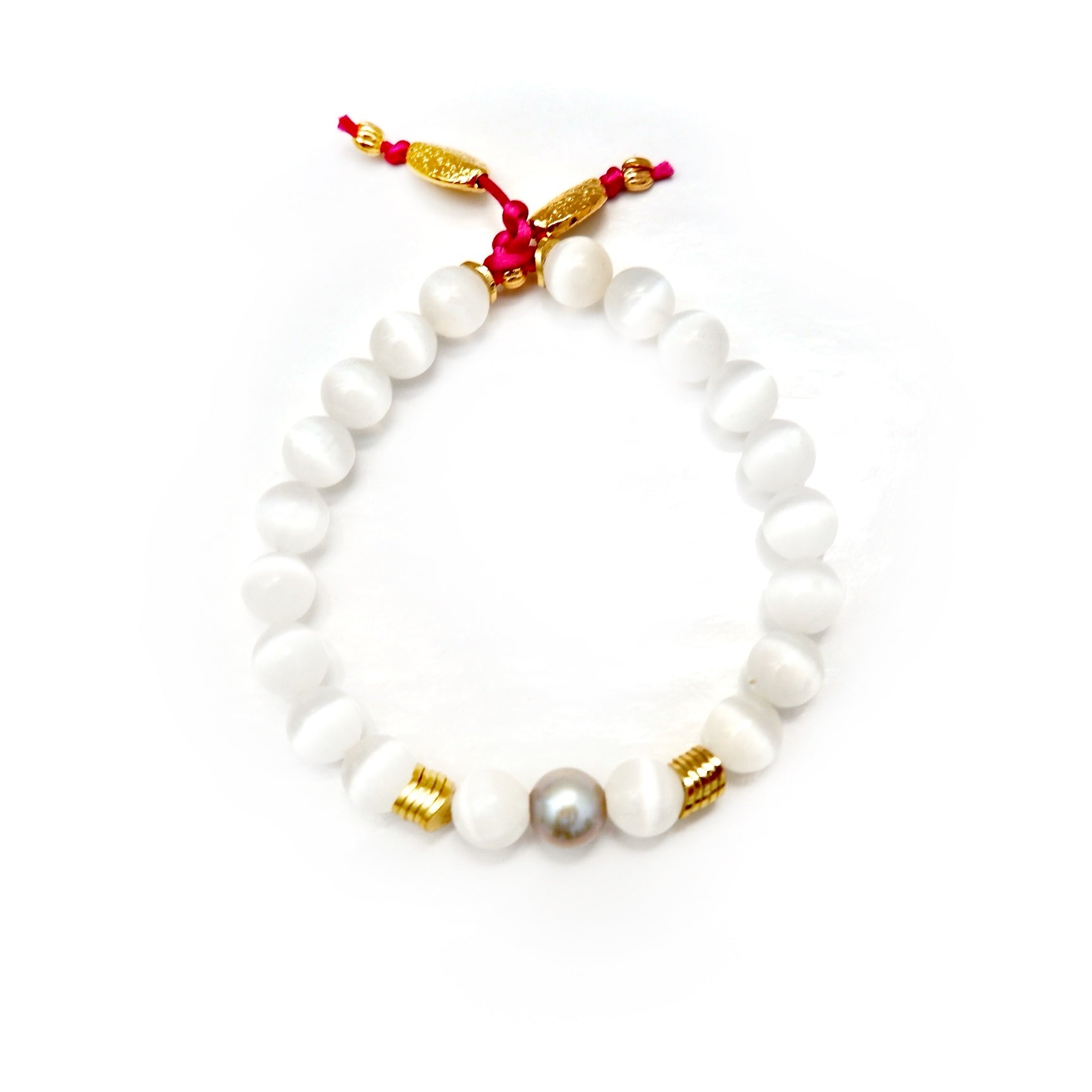 magical white cloud twin set bracelets