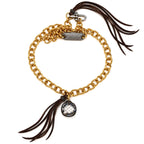 Vintage x modern x leather necklace