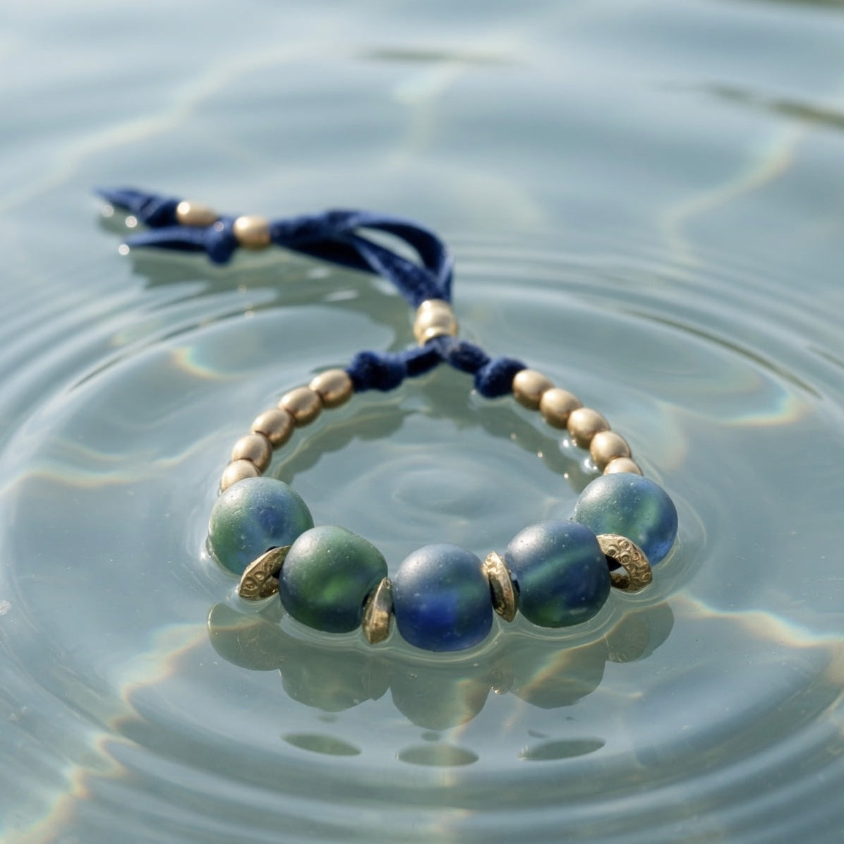 five aqua pebbles bracelet